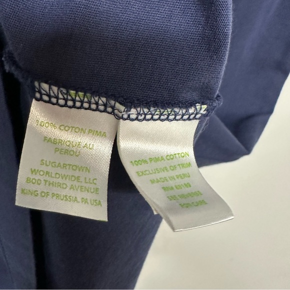 Lilly Pulitzer Pima cotton navy blue cap sleeve sz medium dress, great condition - Picture 4 of 4